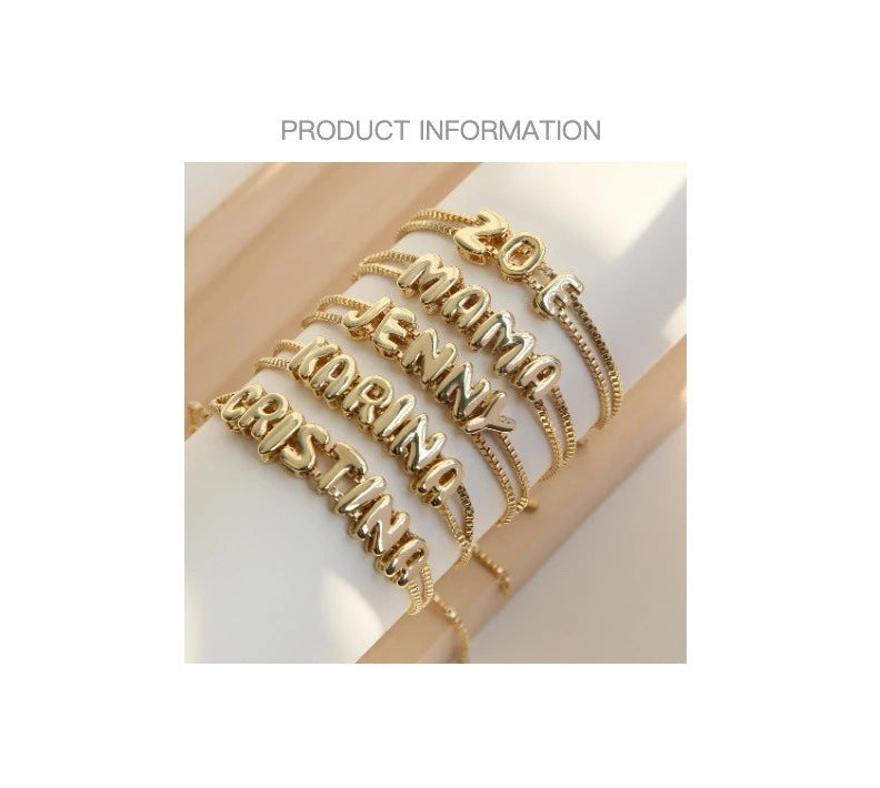The Bubble Letter Bracelet