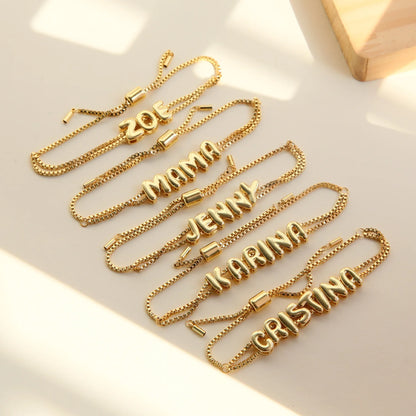 The Bubble Letter Bracelet