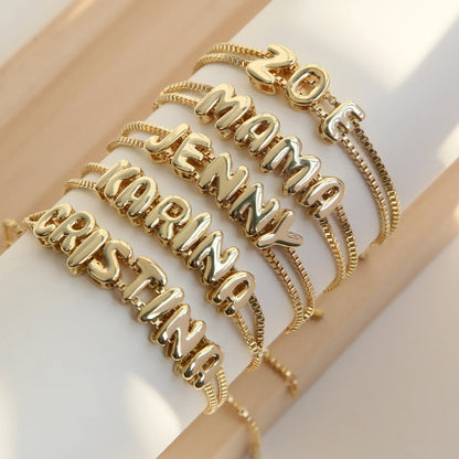 The Bubble Letter Bracelet